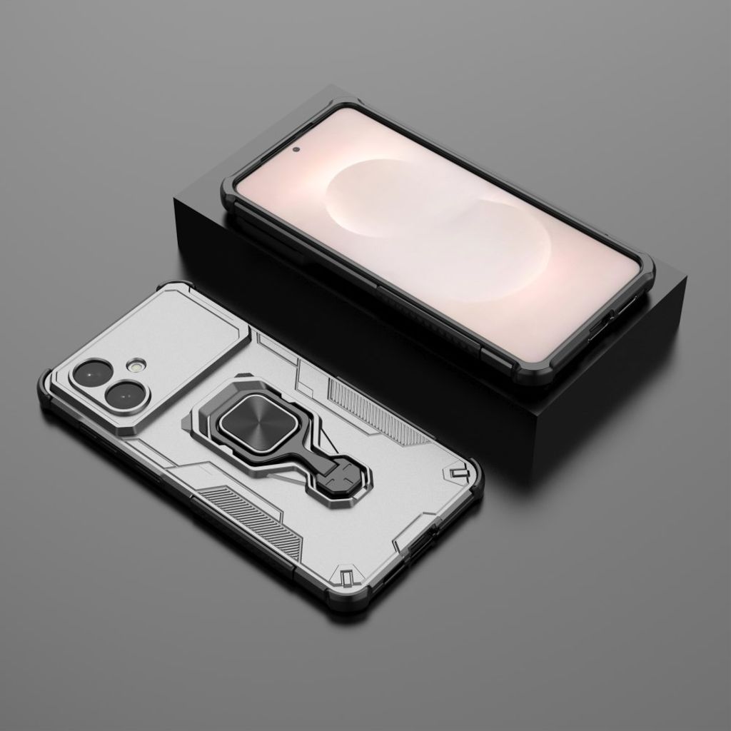 Samsung Galaxy S26 Edge Skal med Ringhållare - Grå