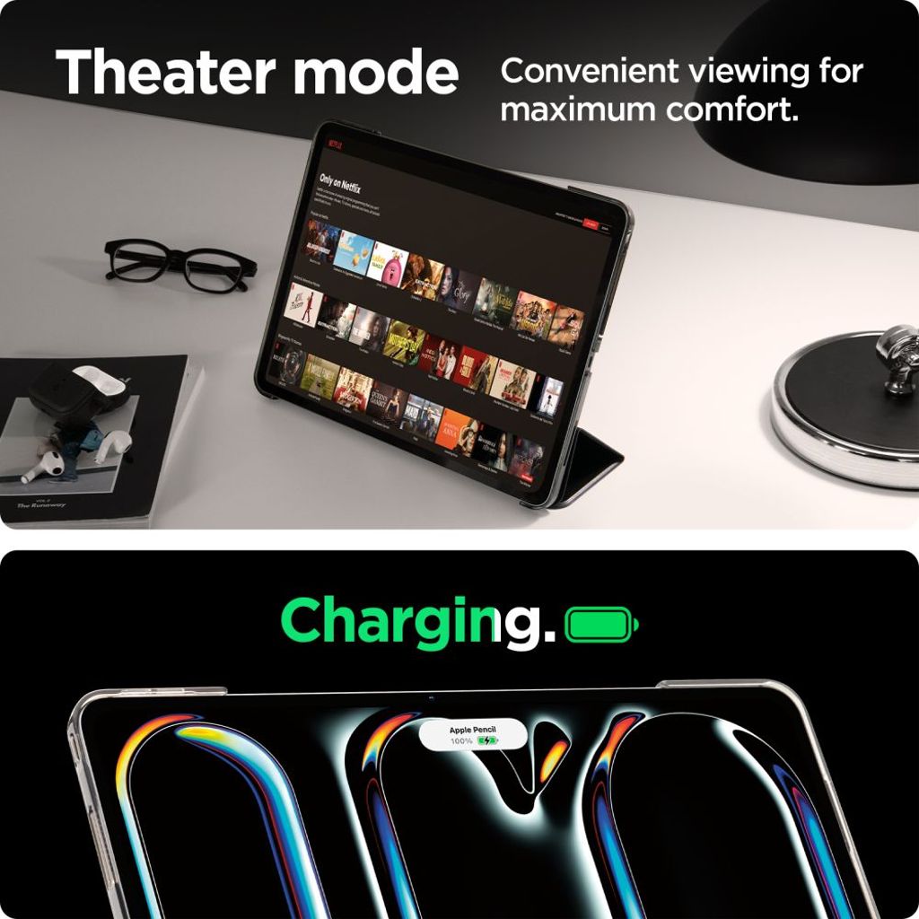 Spigen Smart Fold Fodral till iPad Pro 13" 2024 - Svart