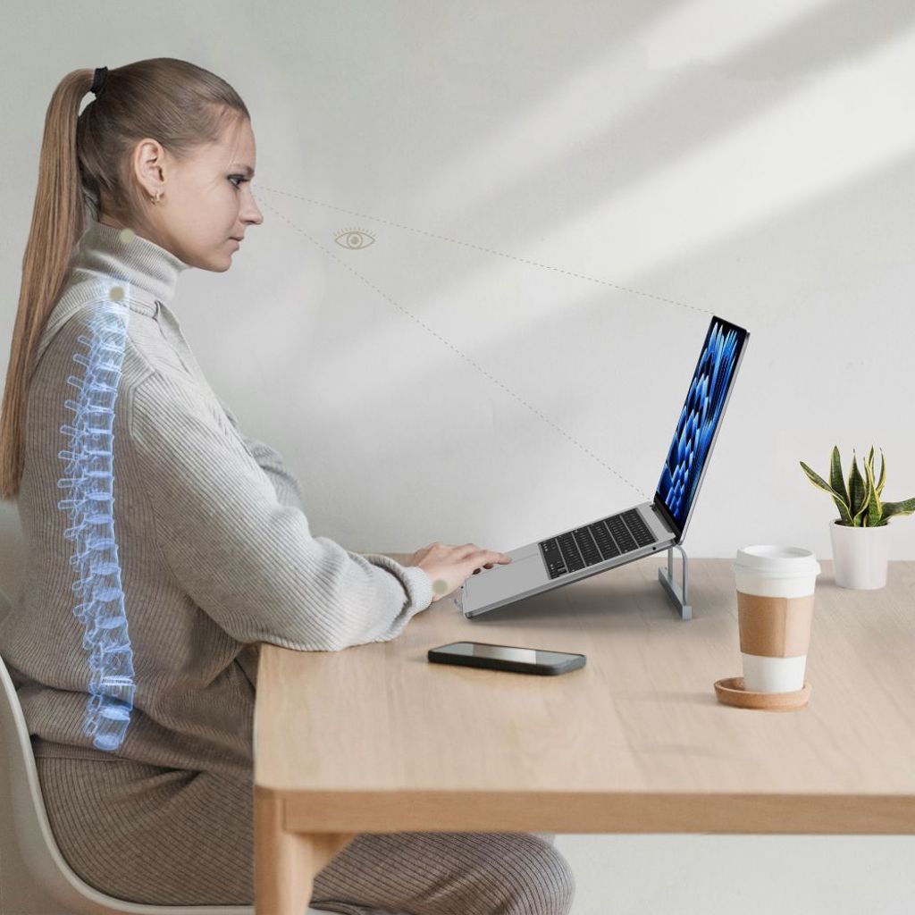 Tech-Protect ULS100 kannettavan teline – harmaa, jopa 16"