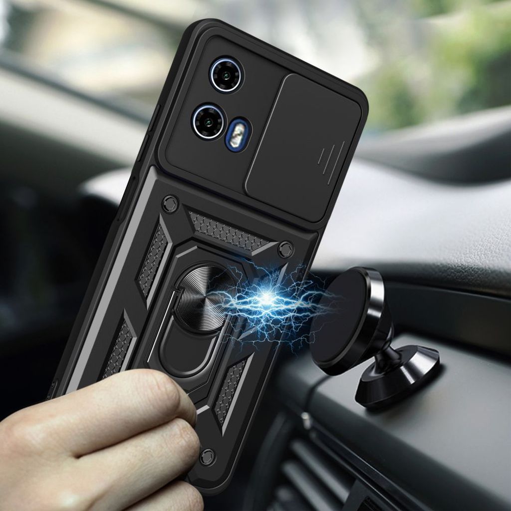 Tech-Protect Camshield Pro Cover til Motorola Moto G85 5G - Sort