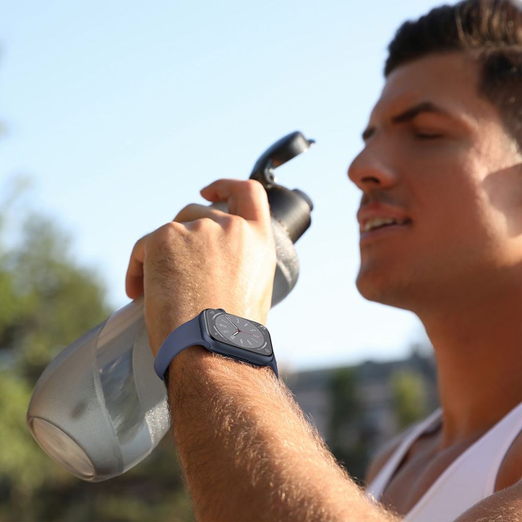 Tech-Protect Silicone Klokkereim til Apple Watch 42/44/45/49 mm - Svart