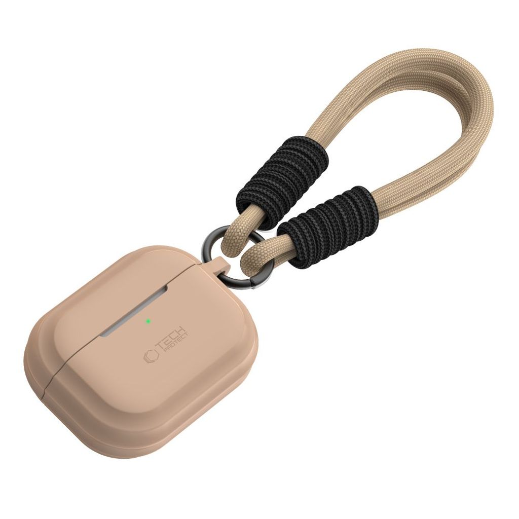 Tech-Protect Silicone Rope Case for AirPods Pro 1 / 2 - Light Brown