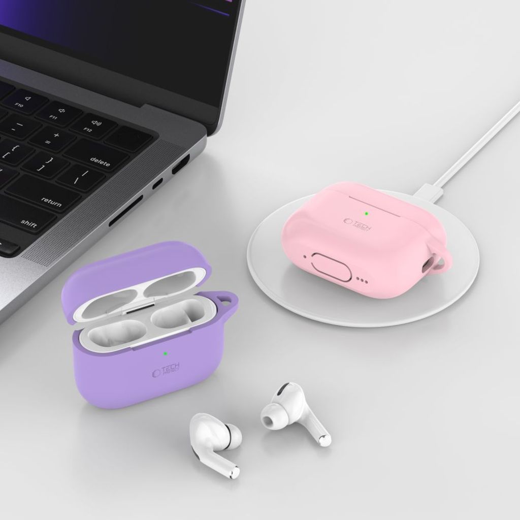 Tech-Protect Silicone Hook Case for AirPods Pro 1 / 2 - Pink