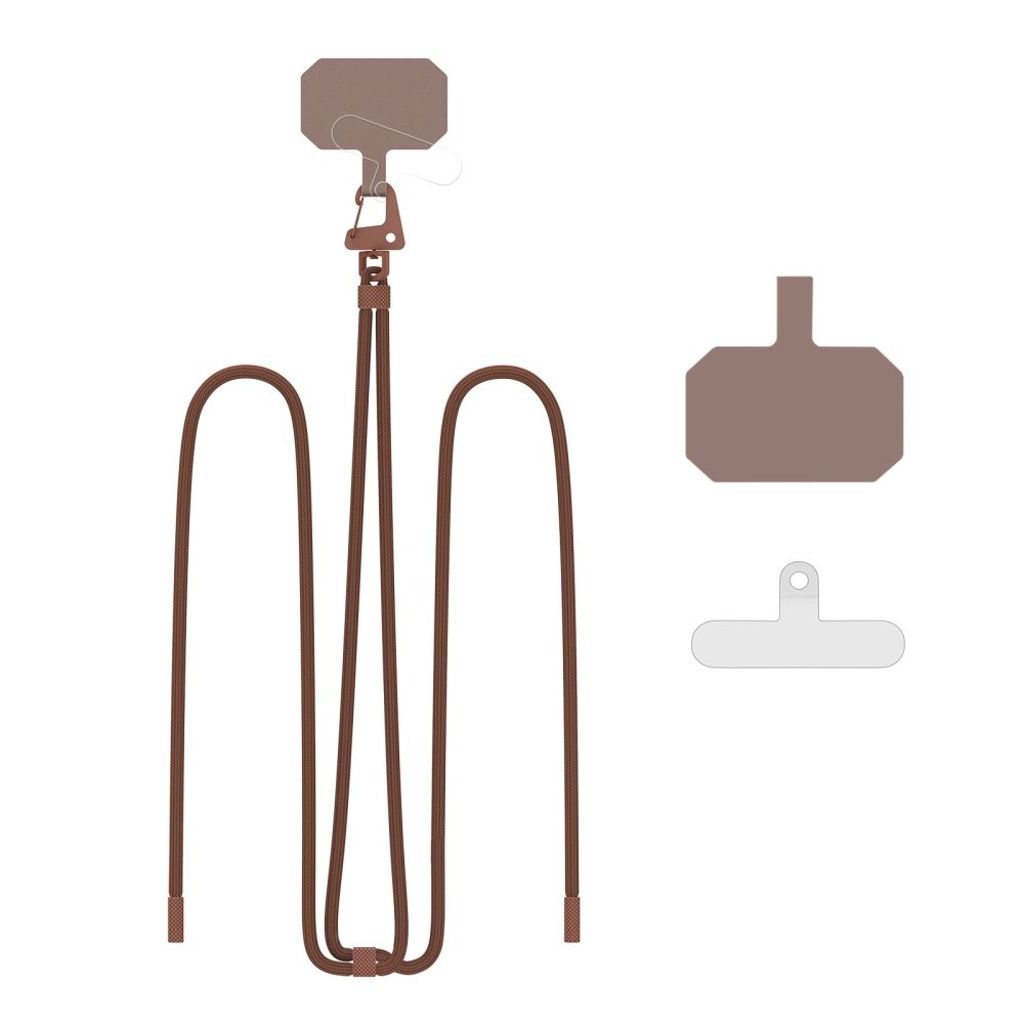 Tech-Protect C5S crossbody-puhelinhihna – Ruskea