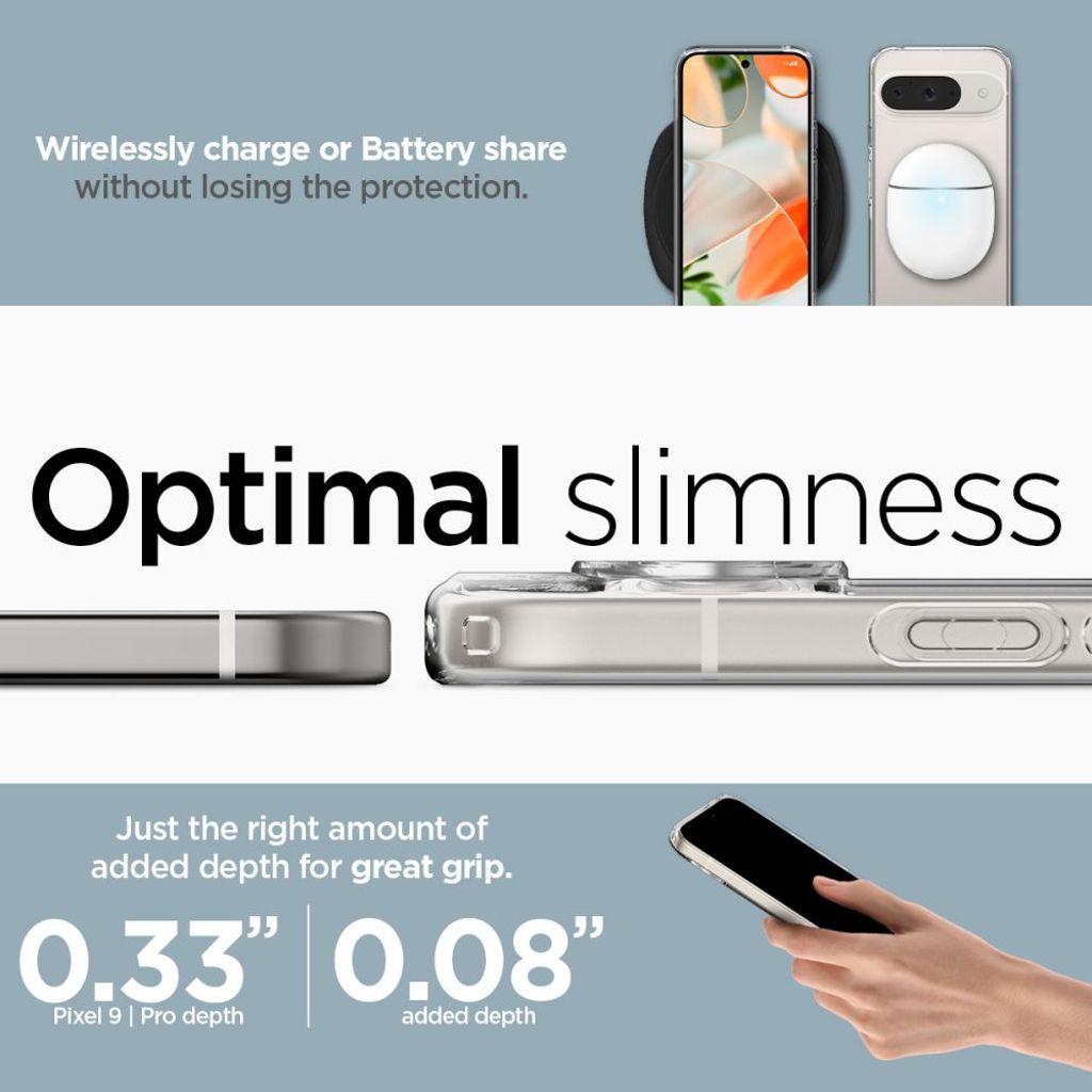 Spigen Ultra Hybrid Kuori Google Pixel 9 / 9 Pro - Läpinäkyvä