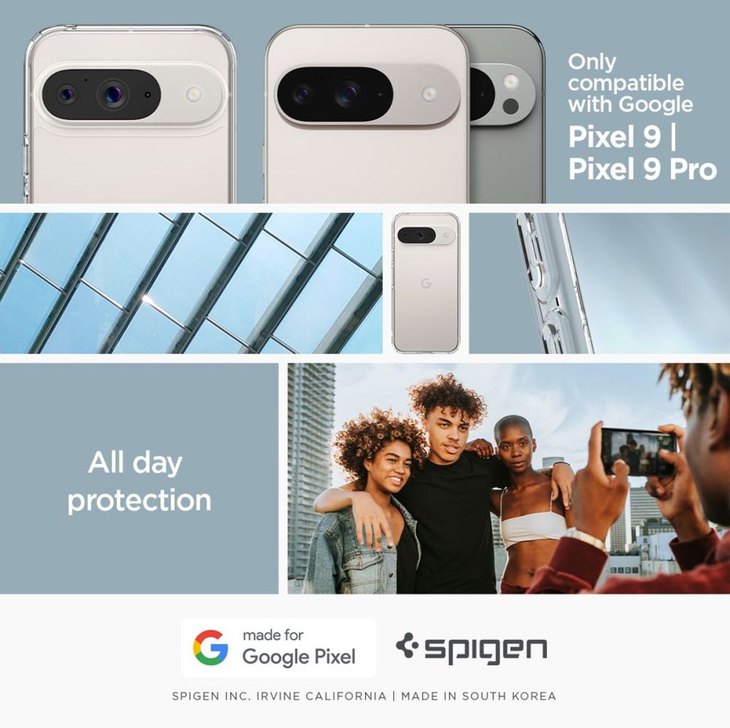 Spigen Ultra Hybrid Kuori Google Pixel 9 / 9 Pro - Läpinäkyvä