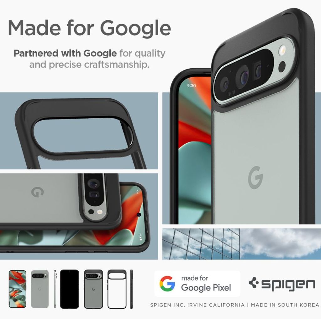 Spigen Ultra Hybrid Kuori Google Pixel 9 Pro XL - Musta