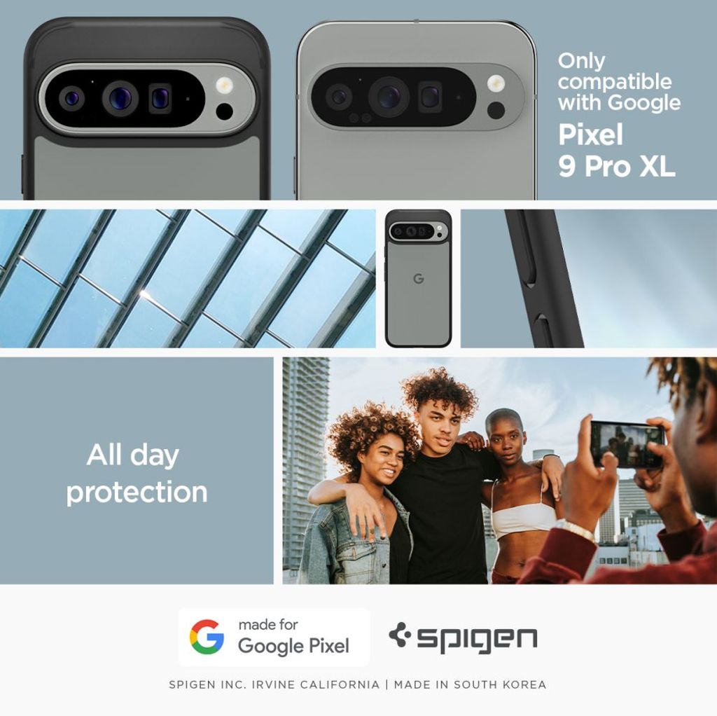 Spigen Ultra Hybrid Kuori Google Pixel 9 Pro XL - Musta