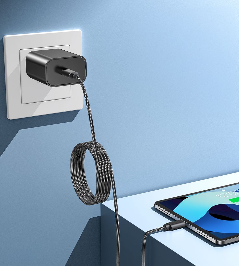 Choetech XCC-1054 240W USB-C magnetisk kabel 1,2m – svart
