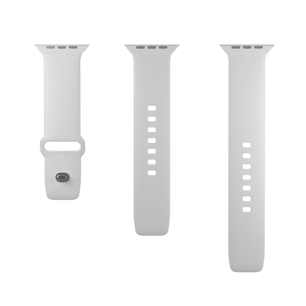 Puro Icon Silicone Kellonranneke Apple Watch 42/44/45/49mm 2-pakkaus - Valkoinen