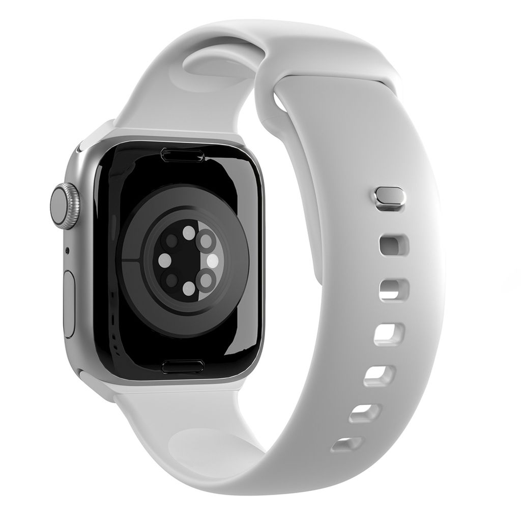 Puro Icon Silicone Kellonranneke Apple Watch 42/44/45/49mm 2-pakkaus - Valkoinen