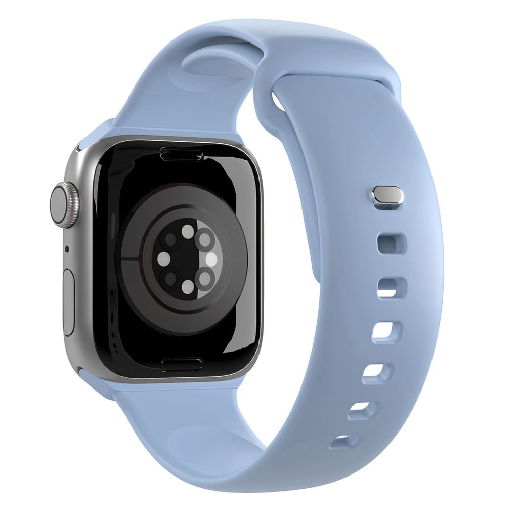 Puro Icon Silicone Kellonranneke Apple Watch 38/40/41mm 2-pakkaus - Vaaleansininen