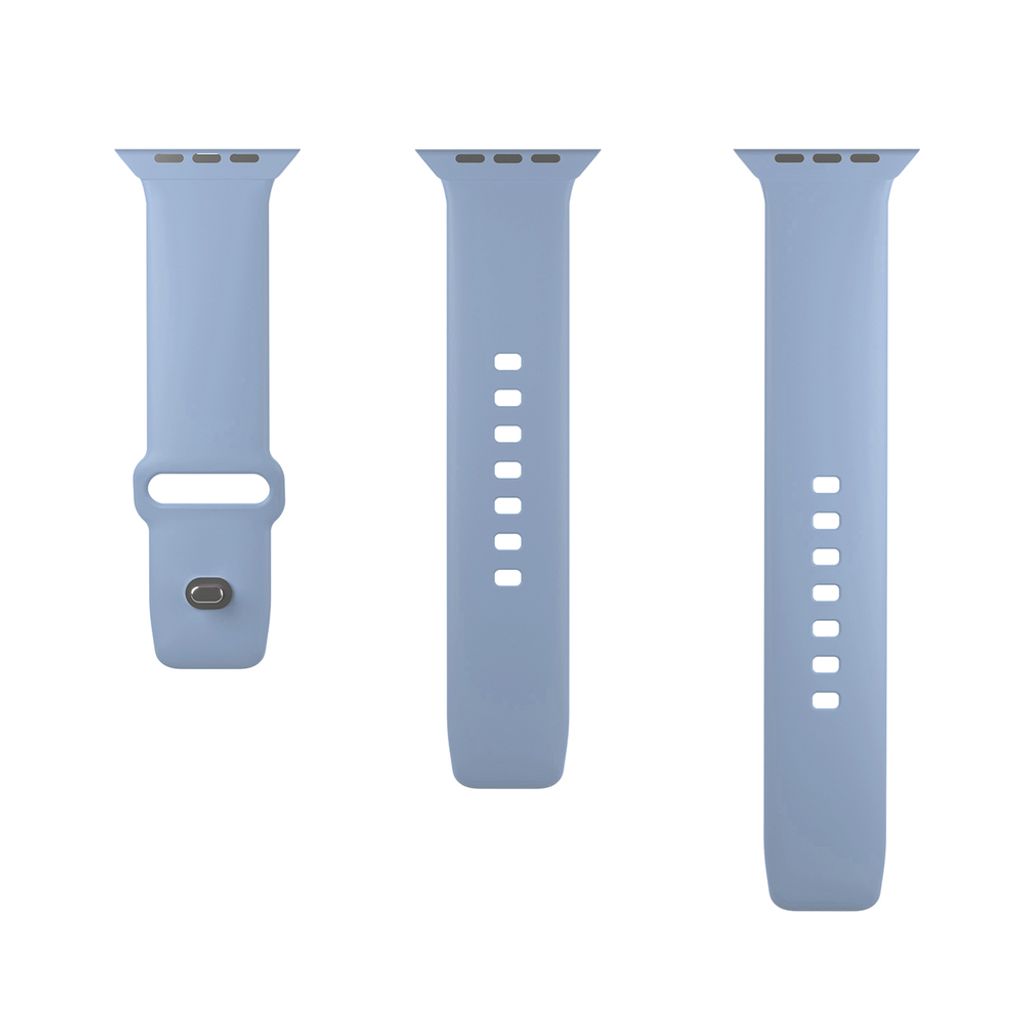 Puro Icon Silicone Kellonranneke Apple Watch 38/40/41mm 2-pakkaus - Vaaleansininen