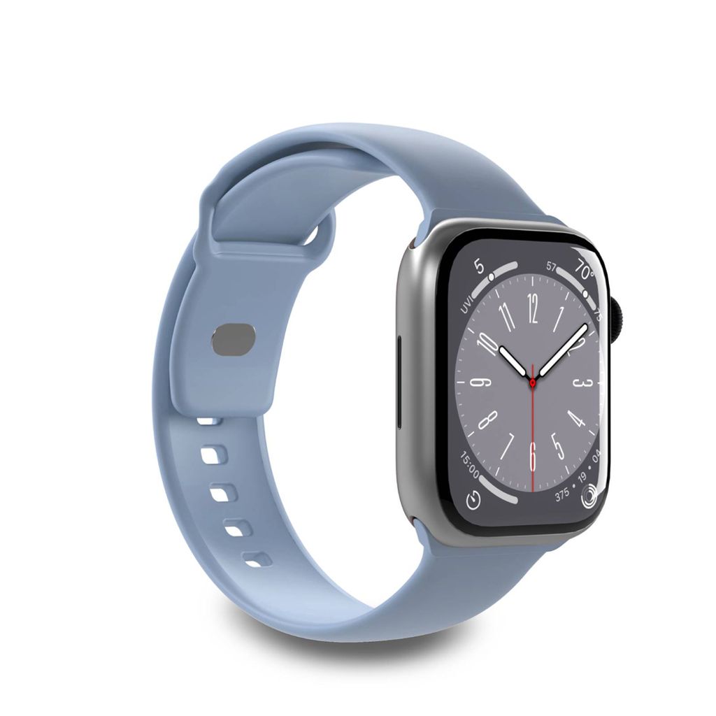 Puro Icon Silicone Kellonranneke Apple Watch 38/40/41mm 2-pakkaus - Vaaleansininen