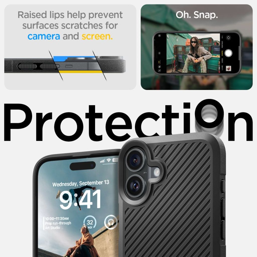 Spigen Core Armor Case for iPhone 16 - Matte Black