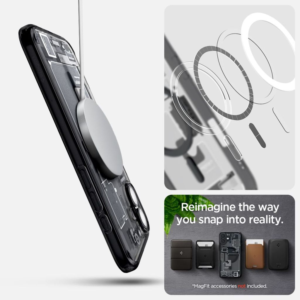 Spigen Ultra Hybrid MagSafe Zero One Case for iPhone 16 - Gray