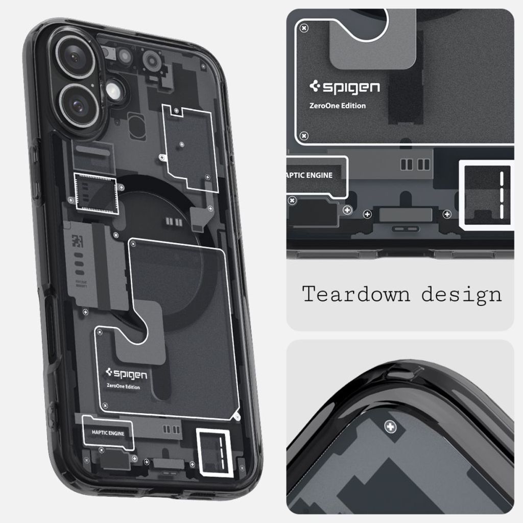 Spigen Ultra Hybrid MagSafe Zero One Case for iPhone 16 - Gray