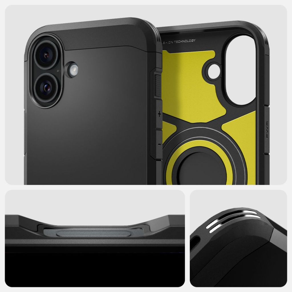 Spigen Tough Armor MagSafe Case for iPhone 16 - Black