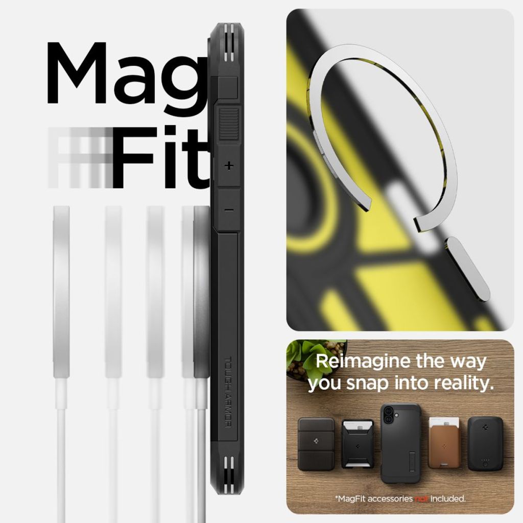 Spigen Tough Armor MagSafe Case for iPhone 16 - Black