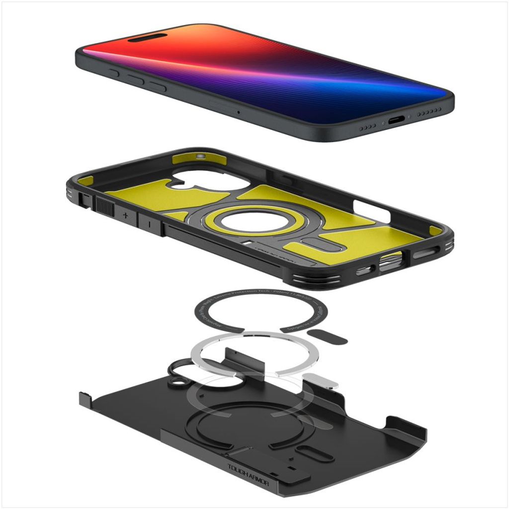 Spigen Tough Armor MagSafe Case for iPhone 16 - Black