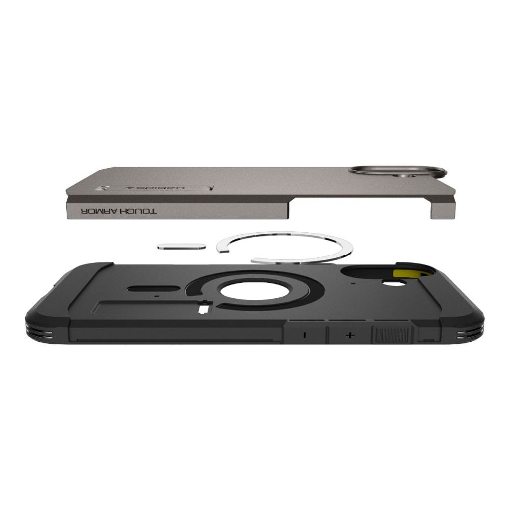 Spigen Tough Armor MagSafe Case for iPhone 16 - Gunmetal
