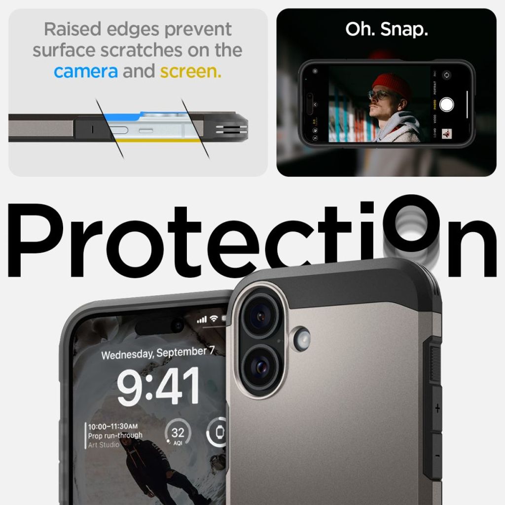 Spigen Tough Armor MagSafe Case for iPhone 16 - Gunmetal