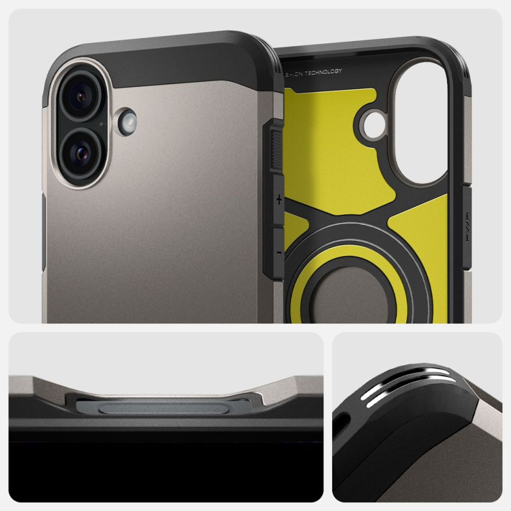 Spigen Tough Armor MagSafe Case for iPhone 16 - Gunmetal