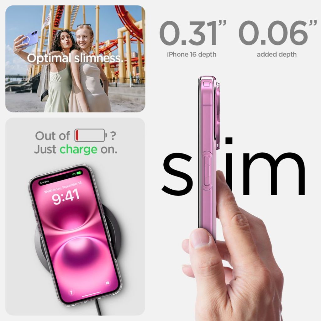 Spigen Liquid Crystal MagSafe Case for iPhone 16 - Transparent
