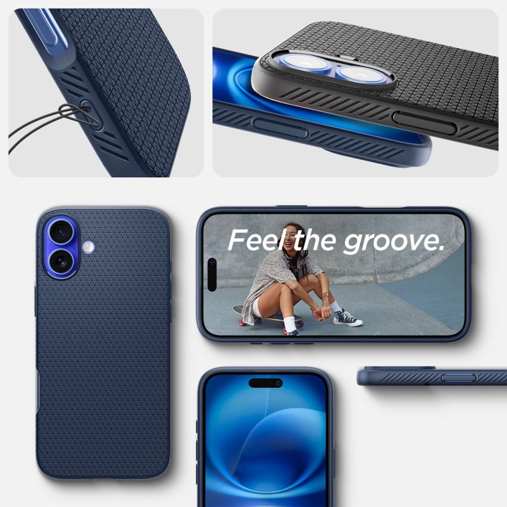 Spigen Liquid Air Case for iPhone 16 - Blue
