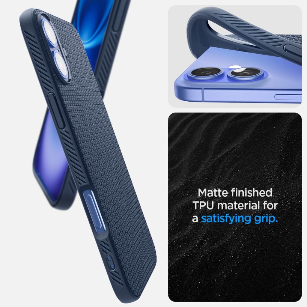 Spigen Liquid Air Case for iPhone 16 - Blue