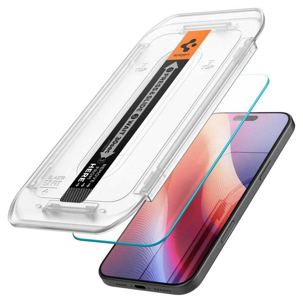 Spigen Glas.tR EZ Fit Skjermbeskytter til iPhone 16 Pro