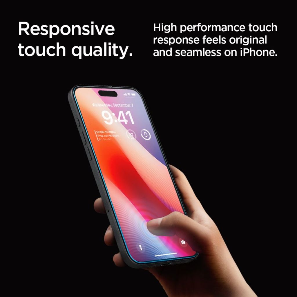 Spigen Glas.tR EZ Fit Skjermbeskytter til iPhone 16 Pro