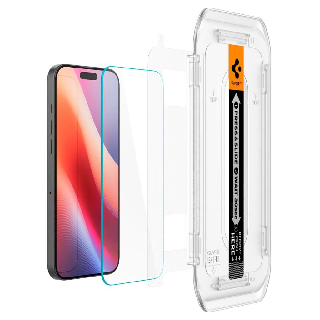 Spigen Glas.tR EZ Fit Skjermbeskytter til iPhone 16 Pro