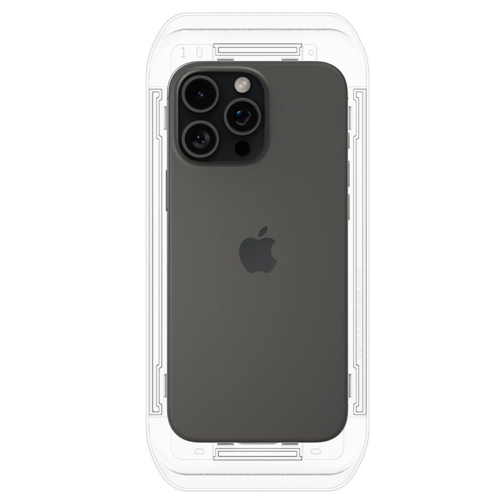 Spigen iPhone 16 Pro/17/17 Pro Glas.tR EZ Fit Privacy Skärmskydd 2-pack