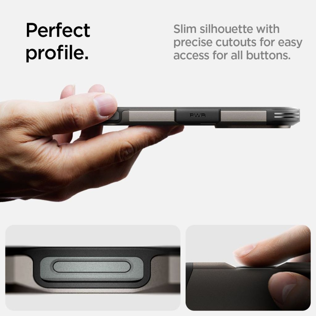 Spigen Tough Armor MagSafe Deksel til iPhone 16 Pro - Gunmetal
