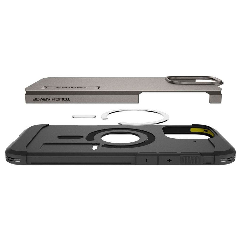 Spigen Tough Armor MagSafe Deksel til iPhone 16 Pro - Gunmetal
