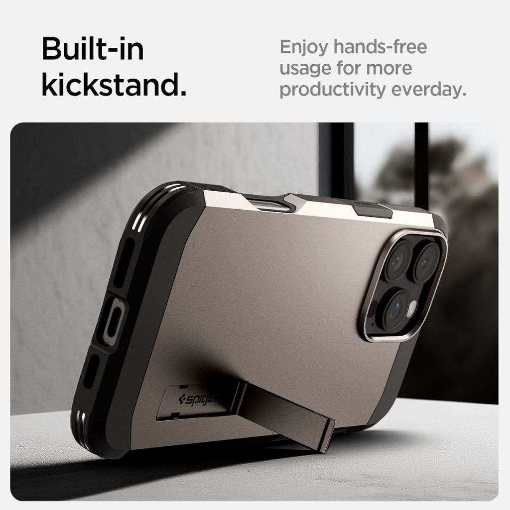 Spigen Tough Armor MagSafe Deksel til iPhone 16 Pro - Gunmetal