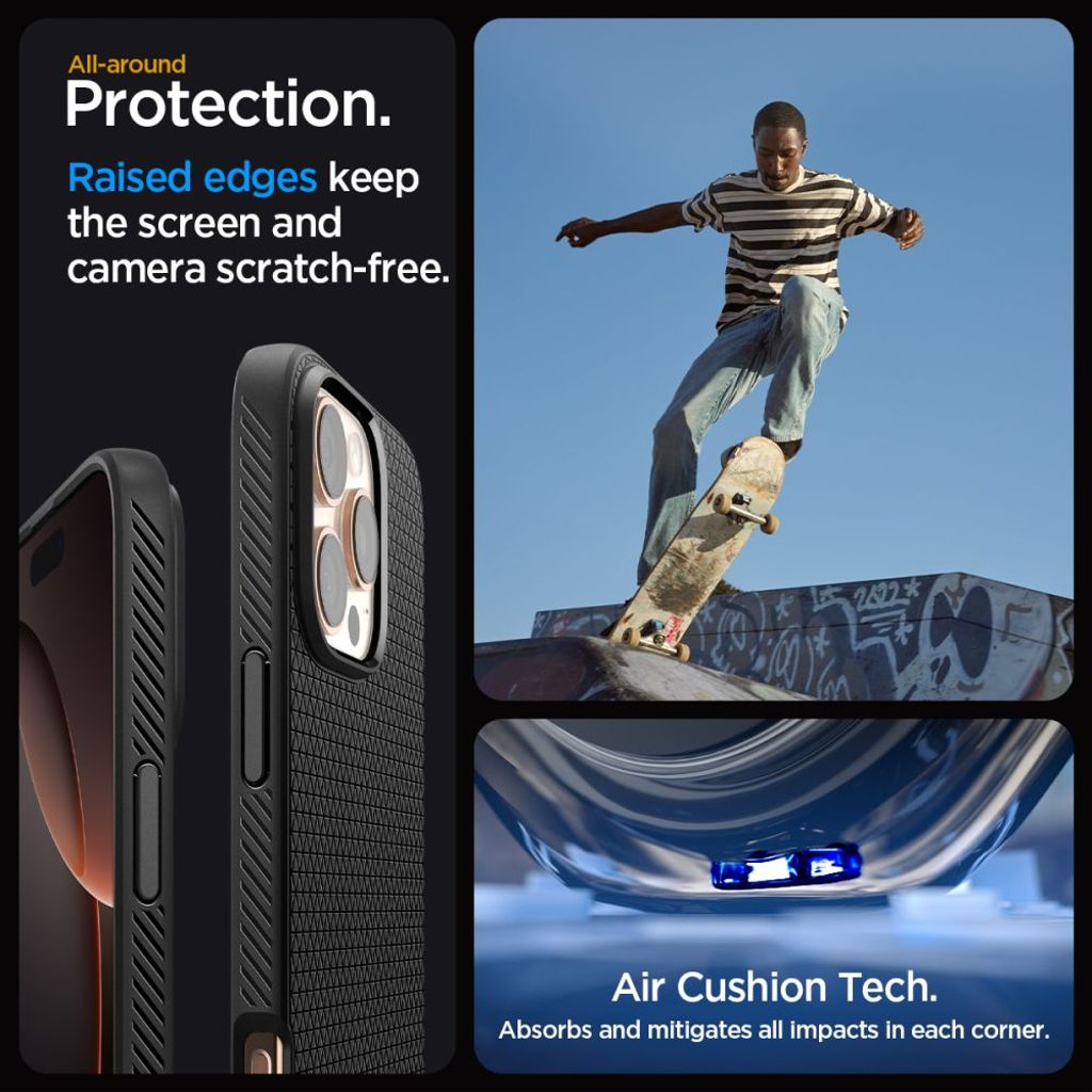 Spigen Liquid Air Case for iPhone 16 Pro - Black