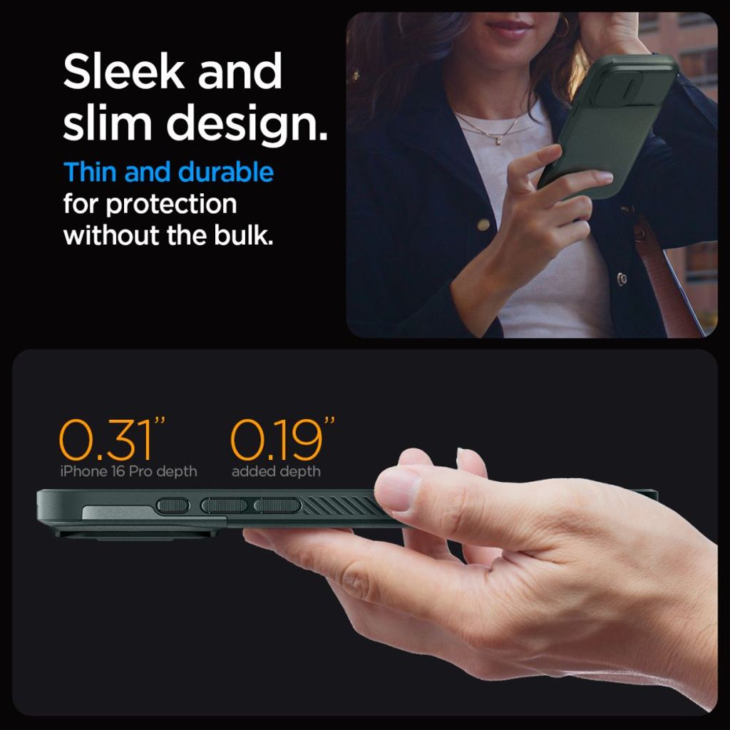 Spigen Optik Armor MagSafe Case for iPhone 16 Pro Max - Green