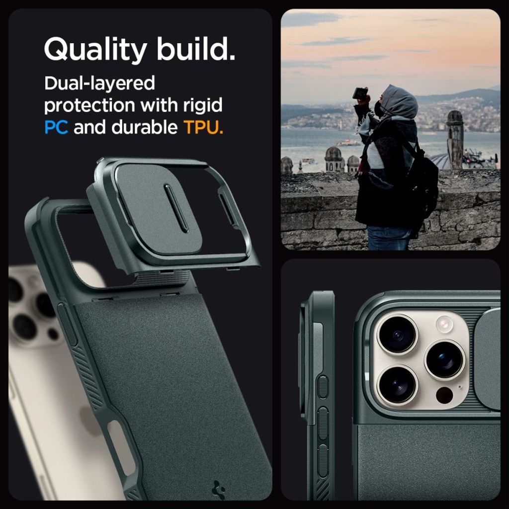 Spigen Optik Armor MagSafe Case for iPhone 16 Pro Max - Green