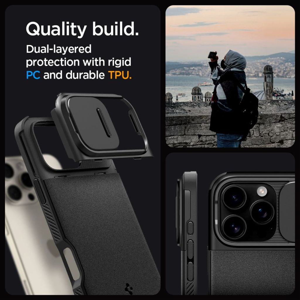 Spigen Optik Armor MagSafe Case for iPhone 16 Pro Max - Black