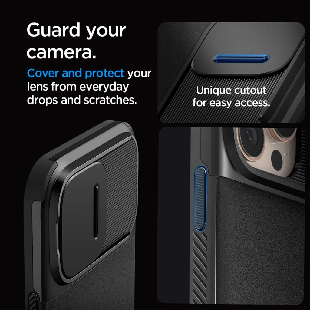 Spigen Optik Armor MagSafe Case for iPhone 16 Pro Max - Black