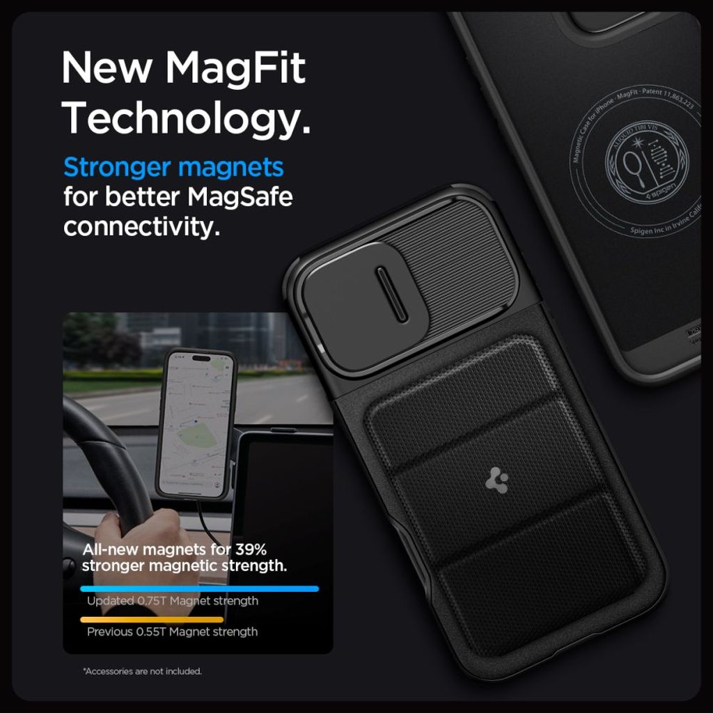 Spigen Optik Armor MagSafe Case for iPhone 16 Pro Max - Black