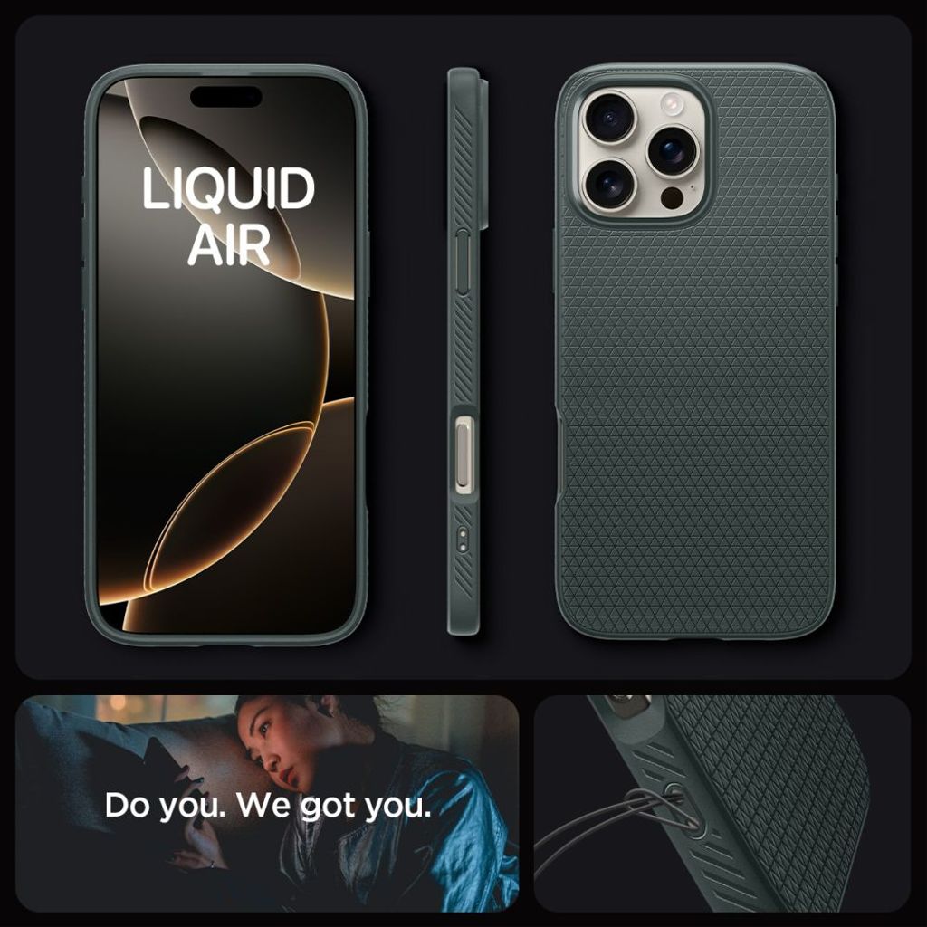 Spigen Liquid Air Case for iPhone 16 Pro Max - Green
