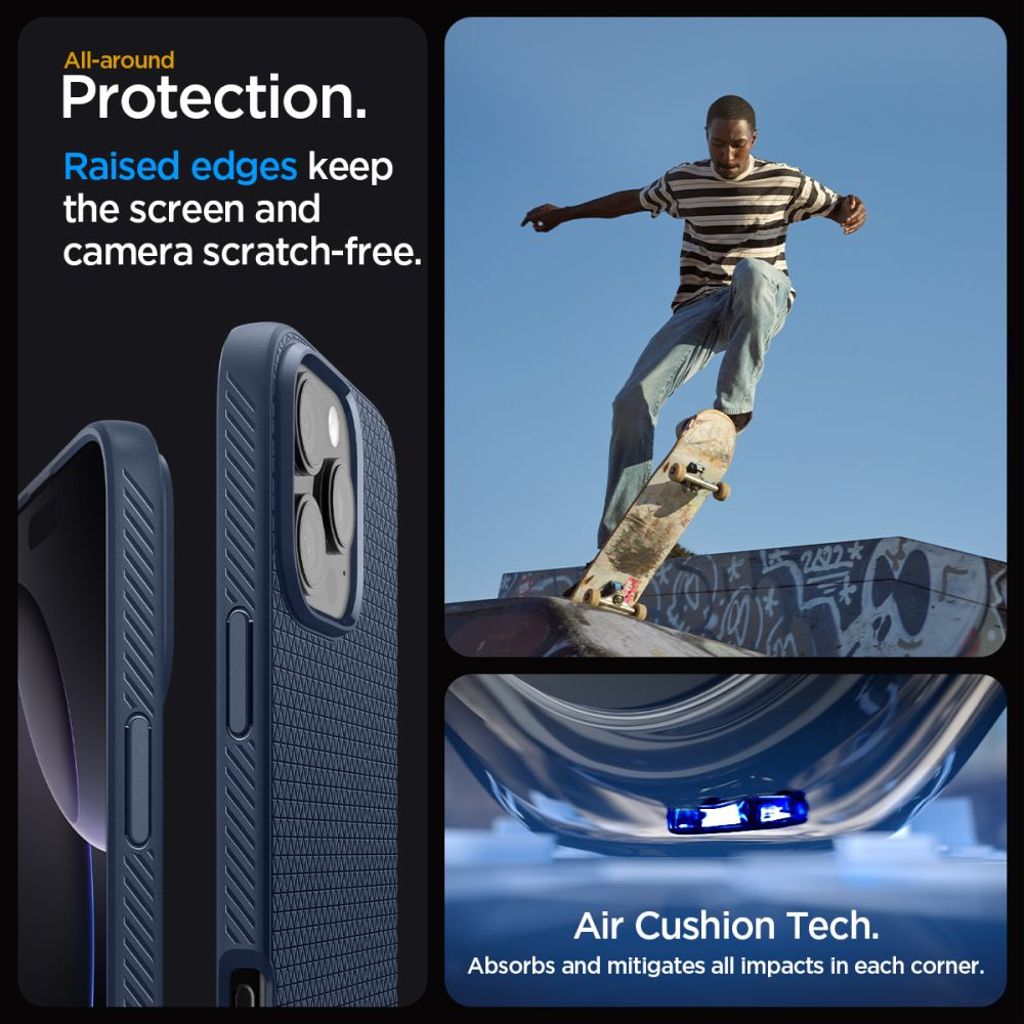 Spigen Liquid Air Case for iPhone 16 Pro Max - Blue