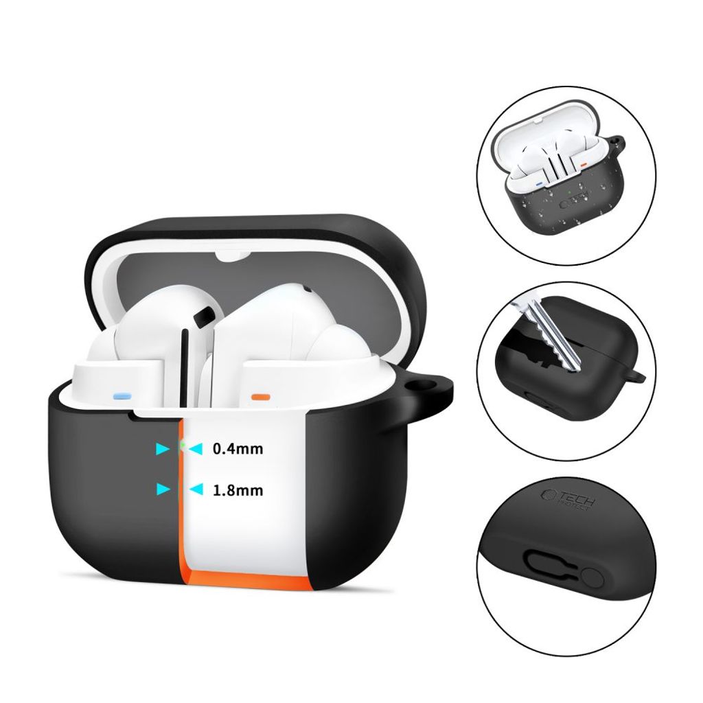 Tech-Protect Silicone Hook Cover til Samsung Galaxy Buds 3/3 Pro - Sort