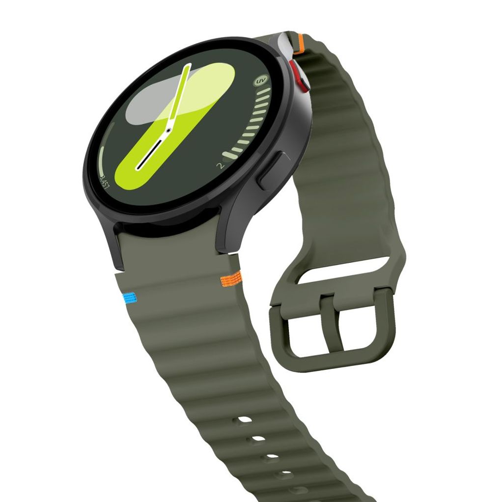 Tech-Protect Silicone Sport Urrem til Samsung Galaxy Watch 4/5/5 Pro/6/7/FE - Grøn