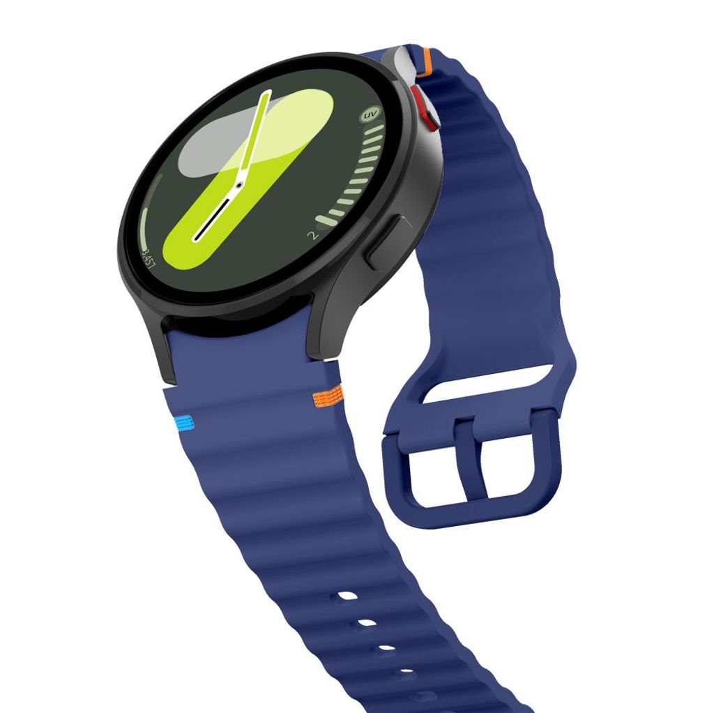 Tech-Protect Silicone Sport Urrem til Samsung Galaxy Watch 4/5/5 Pro/6/7/FE - Blå