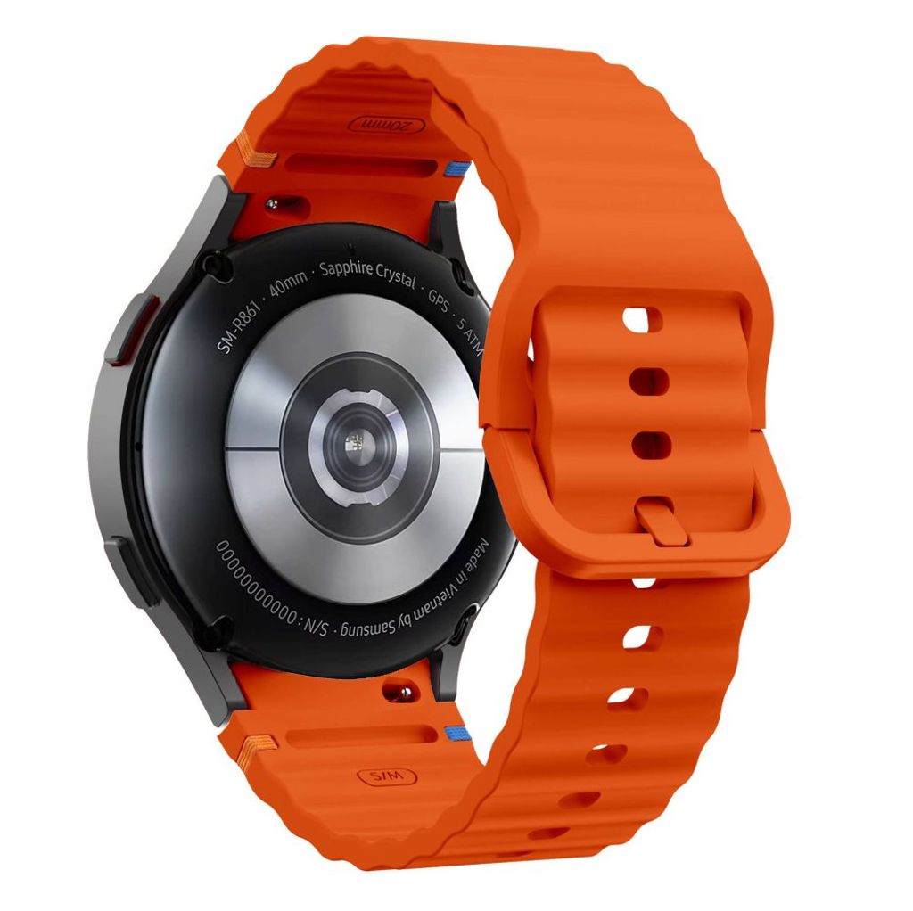 Tech-Protect Silicone Sport Urrem til Samsung Galaxy Watch 4/5/5 Pro/6/7/FE - Orange