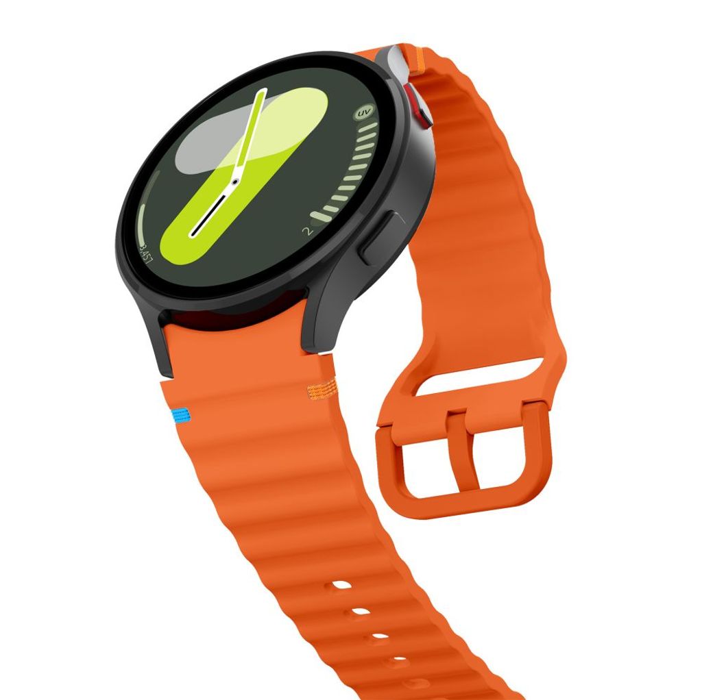Tech-Protect Silicone Sport Urrem til Samsung Galaxy Watch 4/5/5 Pro/6/7/FE - Orange